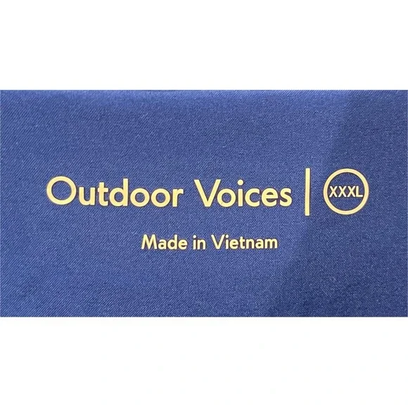 OUTDOOR VOICES Navy Blue Zip Fleece Hoodie